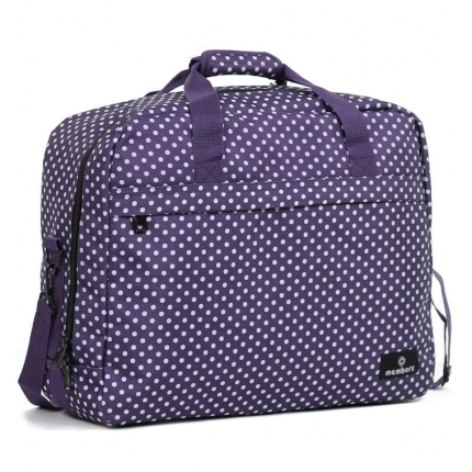 Cestovní taška MEMBER'S SB-0036 - fialová/bílá - 2. jakost